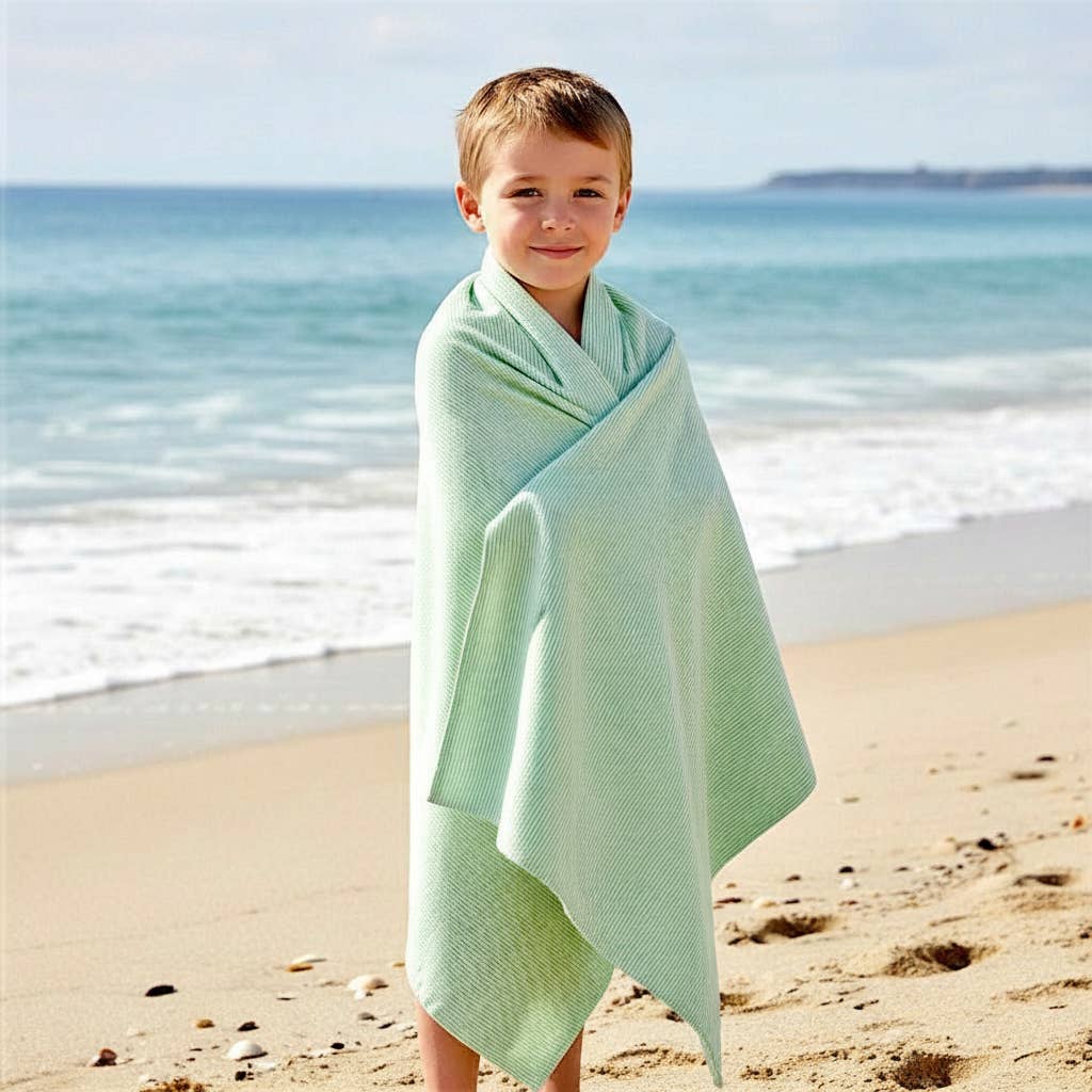 Seersucker beach towel for kids