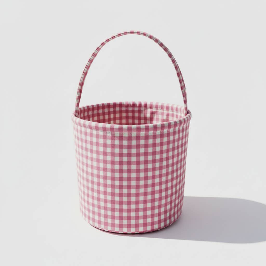 Gingham Easter Halloween Basket For Boys and Girls