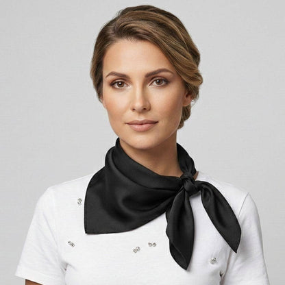 Classic Solid Silky Square Scarf