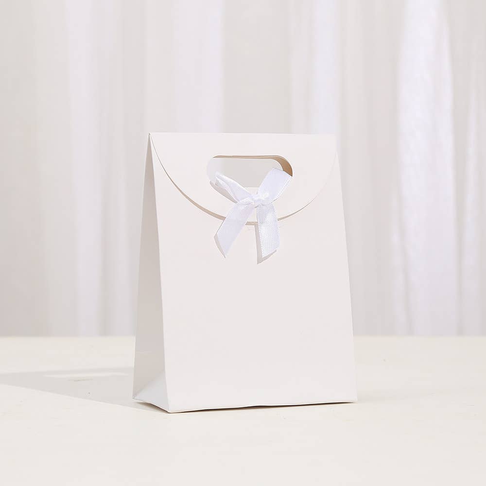 3 Colors Self Seal Flip Top Kraft Paper Bag w/ Ribbon Bow