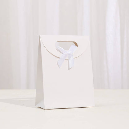 3 Colors Self Seal Flip Top Kraft Paper Bag w/ Ribbon Bow