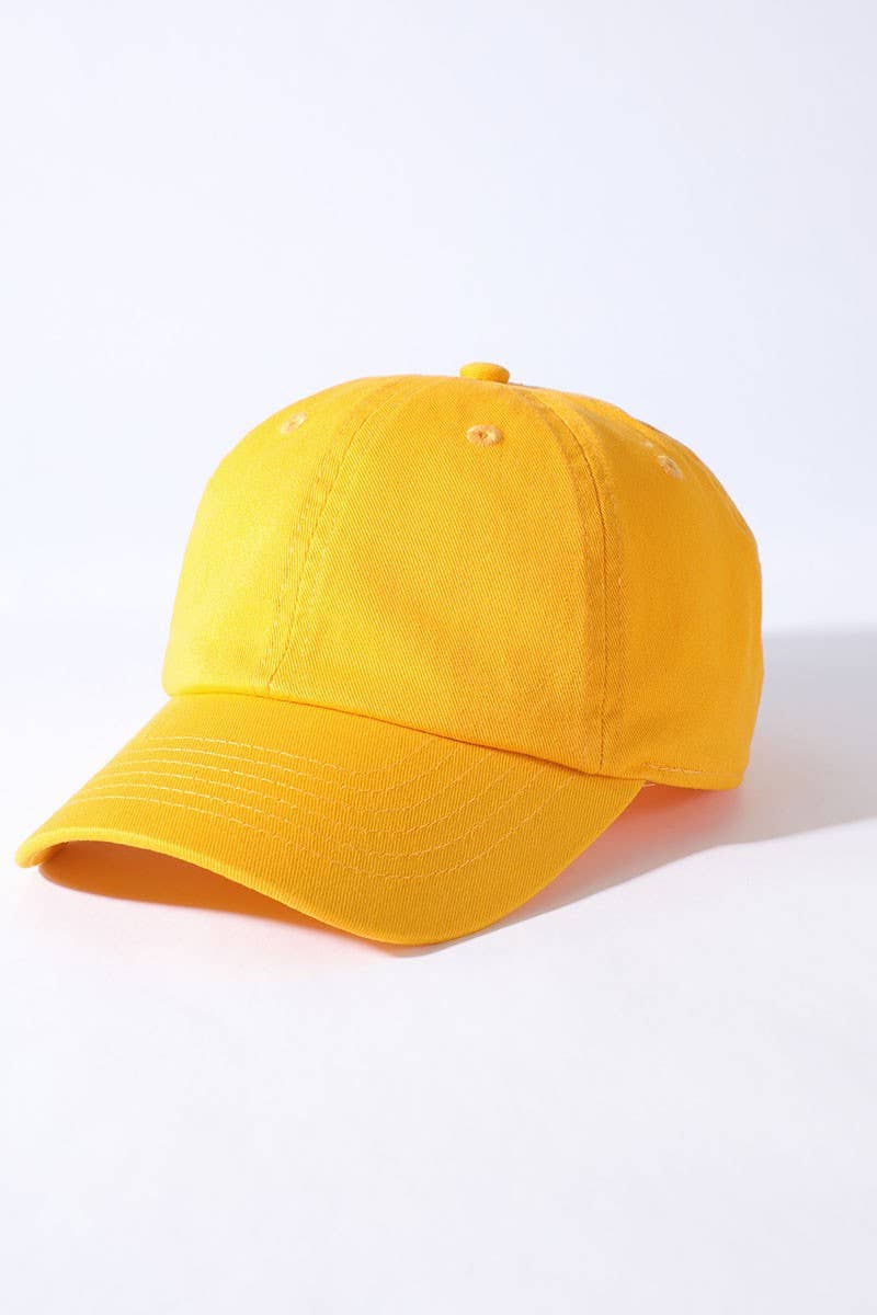 Kids Washed Low Profile Cotton Baseball Cap