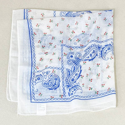 Cherry & Paisley Floral Bandana