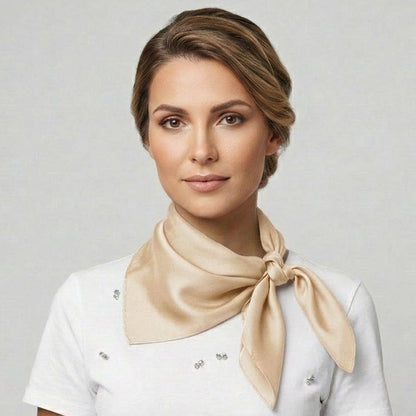 Classic Solid Silky Square Scarf