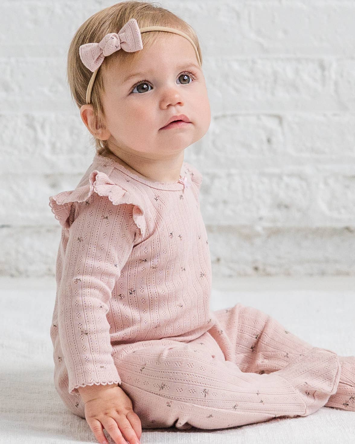Organic Pointelle Footed Romper