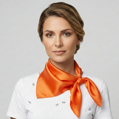Classic Solid Silky Square Scarf