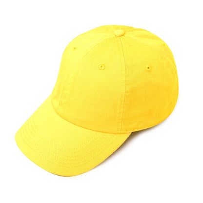 Plain Solid Stone Washed Adjustable Dad Cap
