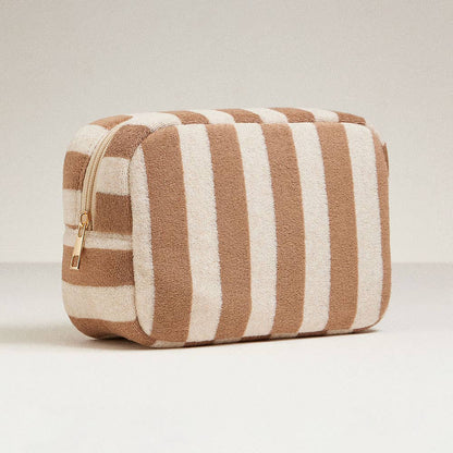 Striped Pattern Cosmetic Pouch Bag
