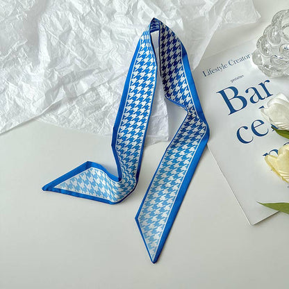 Elegant blue pattern scarf