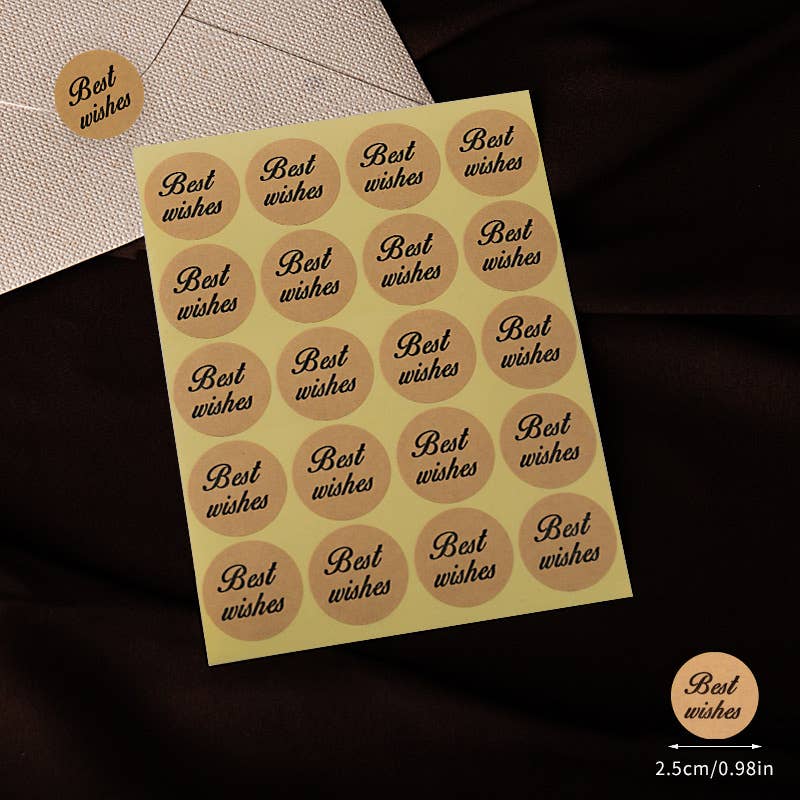 100pc, 4 sizes Frosted Vellum Fold Envelope w/ Free Sticker