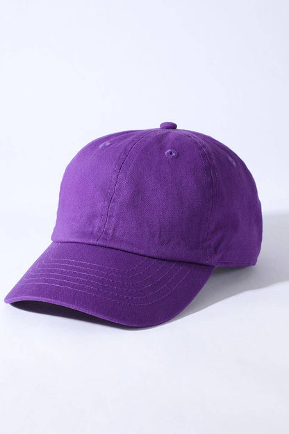 Kids Washed Low Profile Cotton Baseball Cap