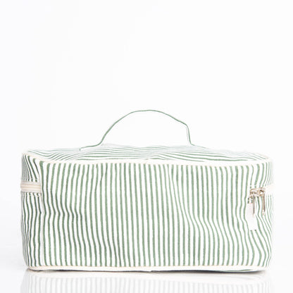 Stripes Train Case Pouch