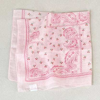 Cherry & Paisley Floral Bandana
