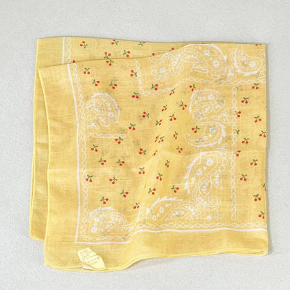 Cherry & Paisley Floral Bandana