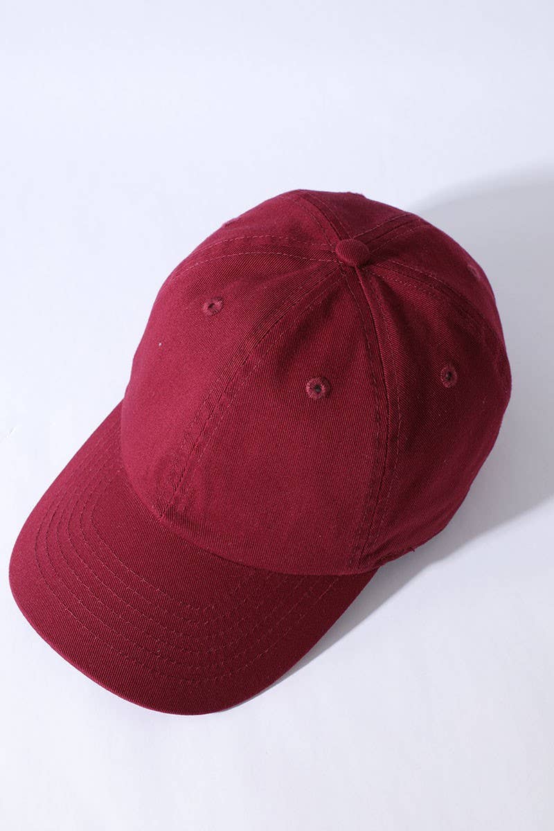 Kids Washed Low Profile Cotton Baseball Cap
