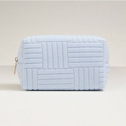 Grid Pattern Cosmetic Pouch Bag