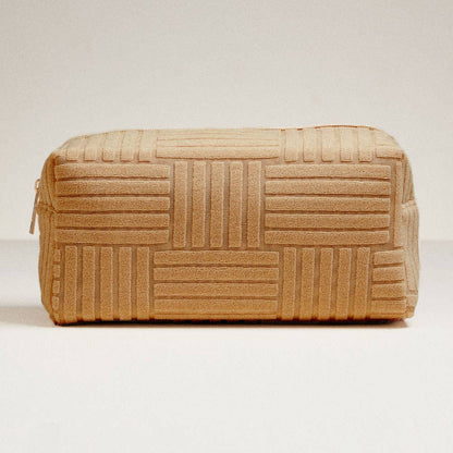 Grid Pattern Cosmetic Pouch Bag