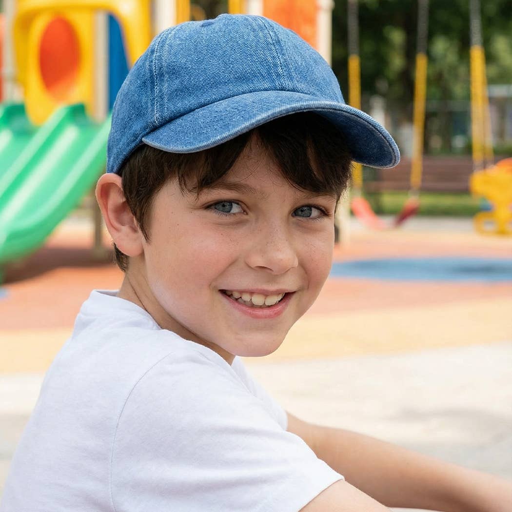 Kids Washed Low Profile Cotton Baseball Cap