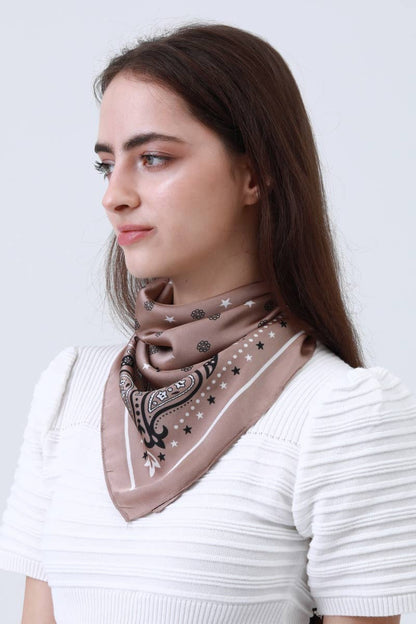 Celestial Floral & Paisley Print Bandana