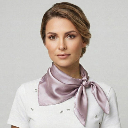 Classic Solid Silky Square Scarf