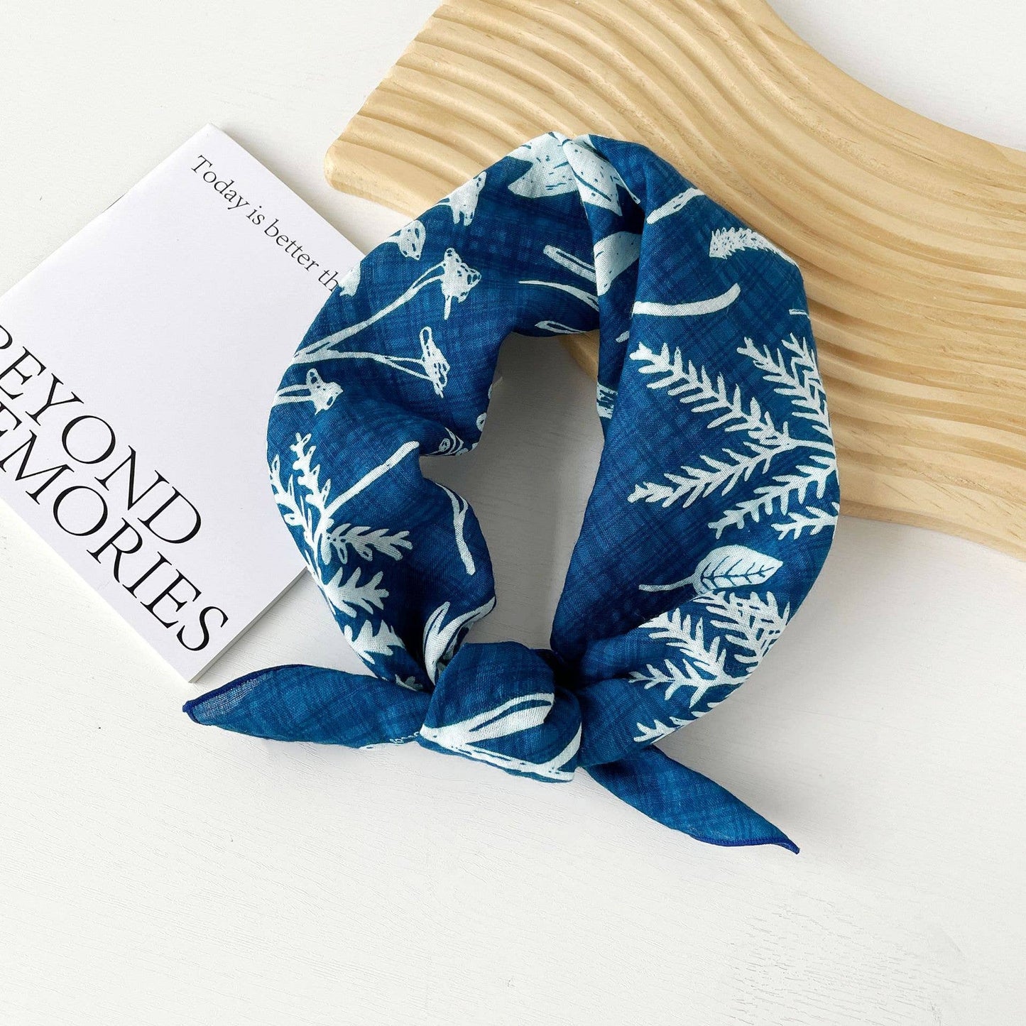 Navy plant bandana