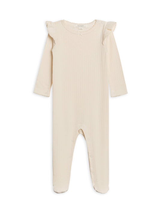 Organic Pointelle Footed Romper