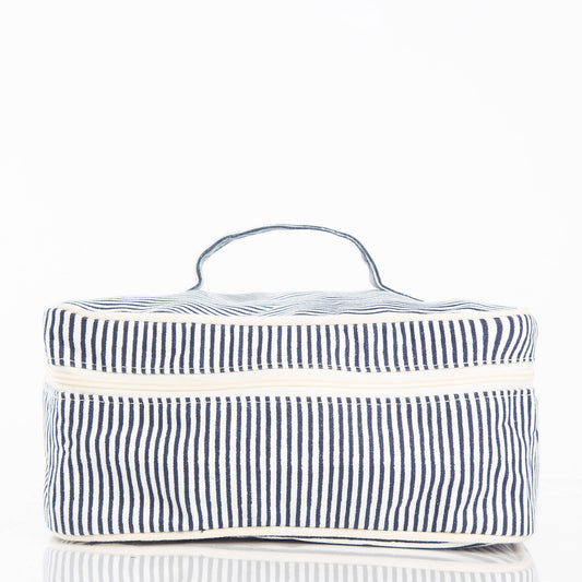 Stripes Train Case Pouch