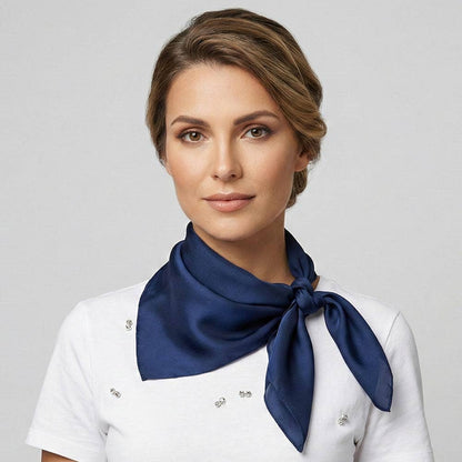 Classic Solid Silky Square Scarf