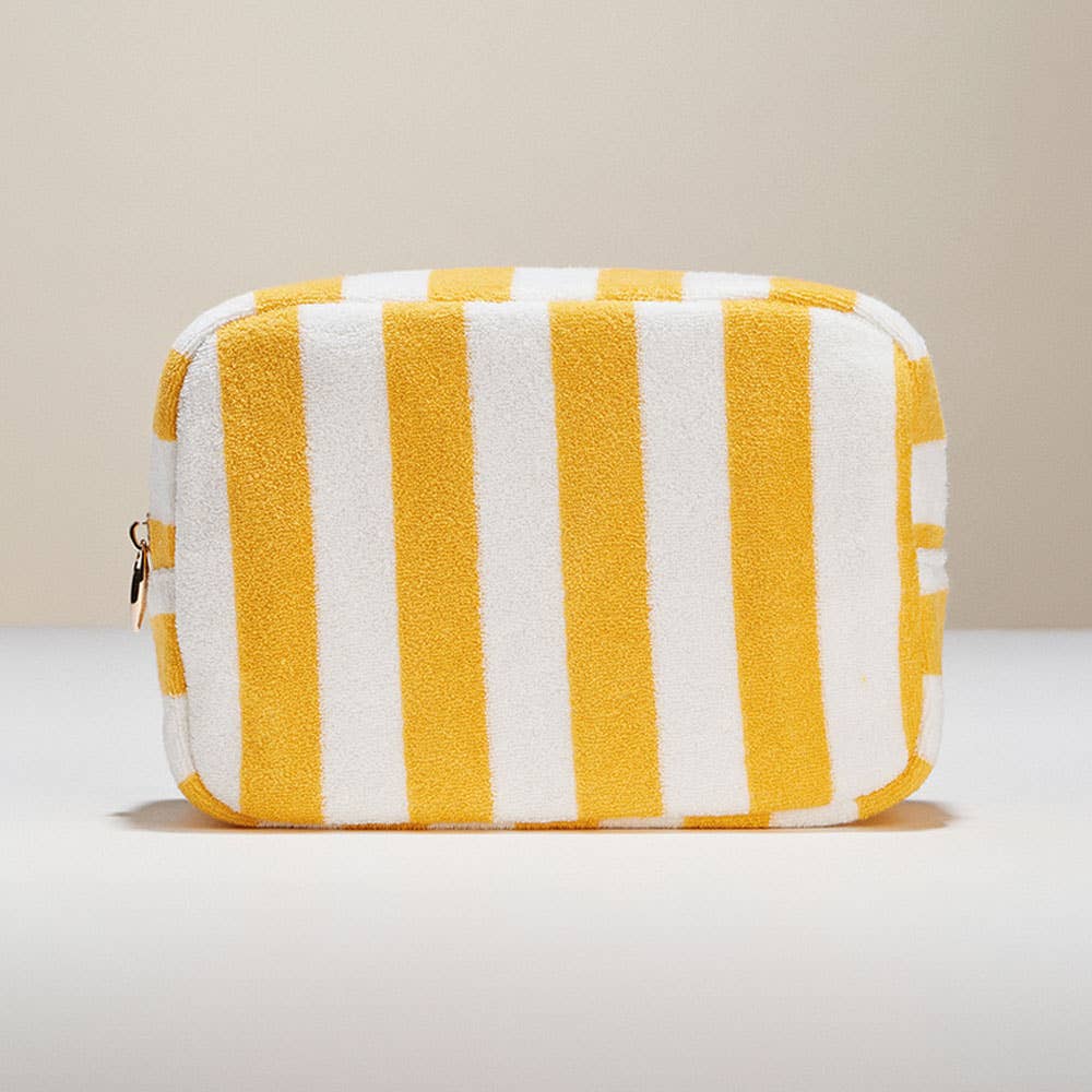 Striped Pattern Cosmetic Pouch Bag
