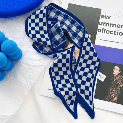 Elegant blue pattern scarf