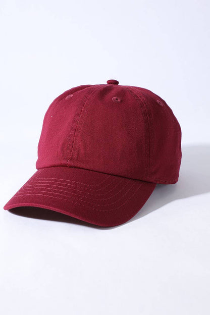 Kids Washed Low Profile Cotton Baseball Cap